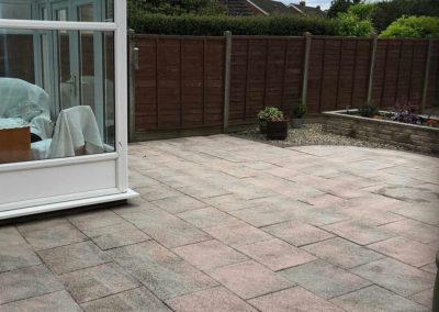 Patio after treatment by Stonewash cleaning