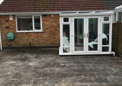 Patio before cleaning