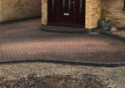 Block paved driveway cleaning by Stonewash - before